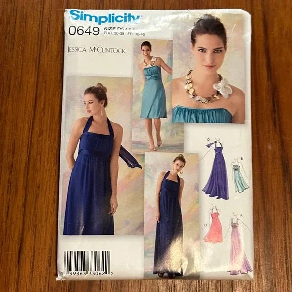 Simplicity | Office | Uncut Simplicity 649 Pattern Jessica Mcclintock Dress  Size 42 | Poshmark